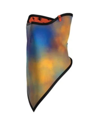 Triangle Face Mask Print, Portocaliu/Multicolor/Albastru