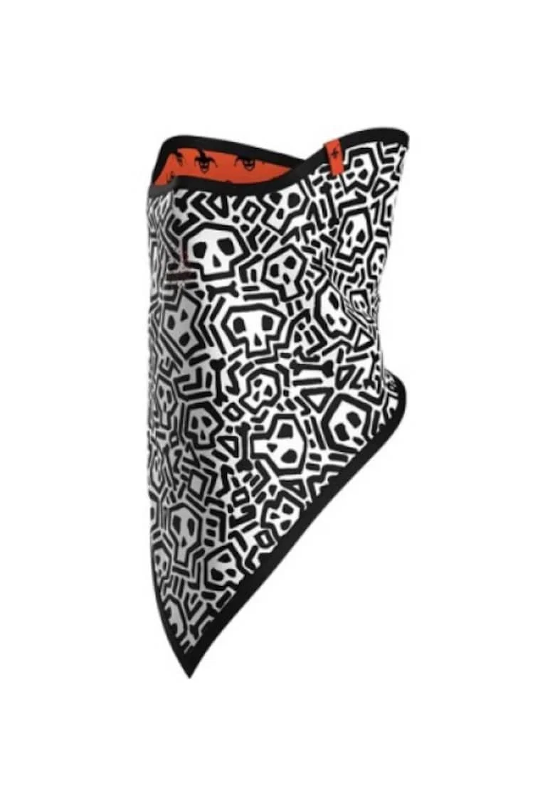 Triangle Face Mask Print, Alb | Negru