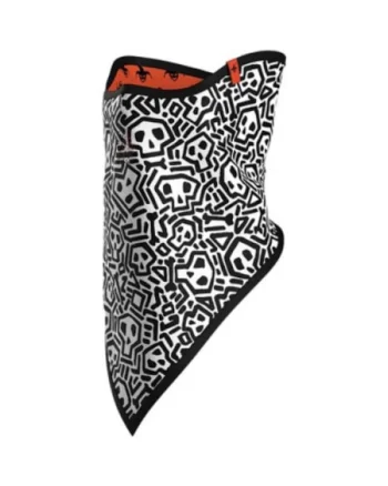 Triangle Face Mask Print, Alb | Negru