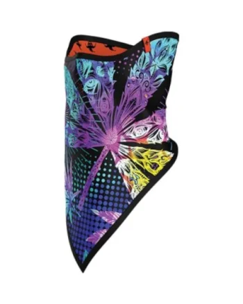 Triangle Face Mask Print, Mov/Multicolor