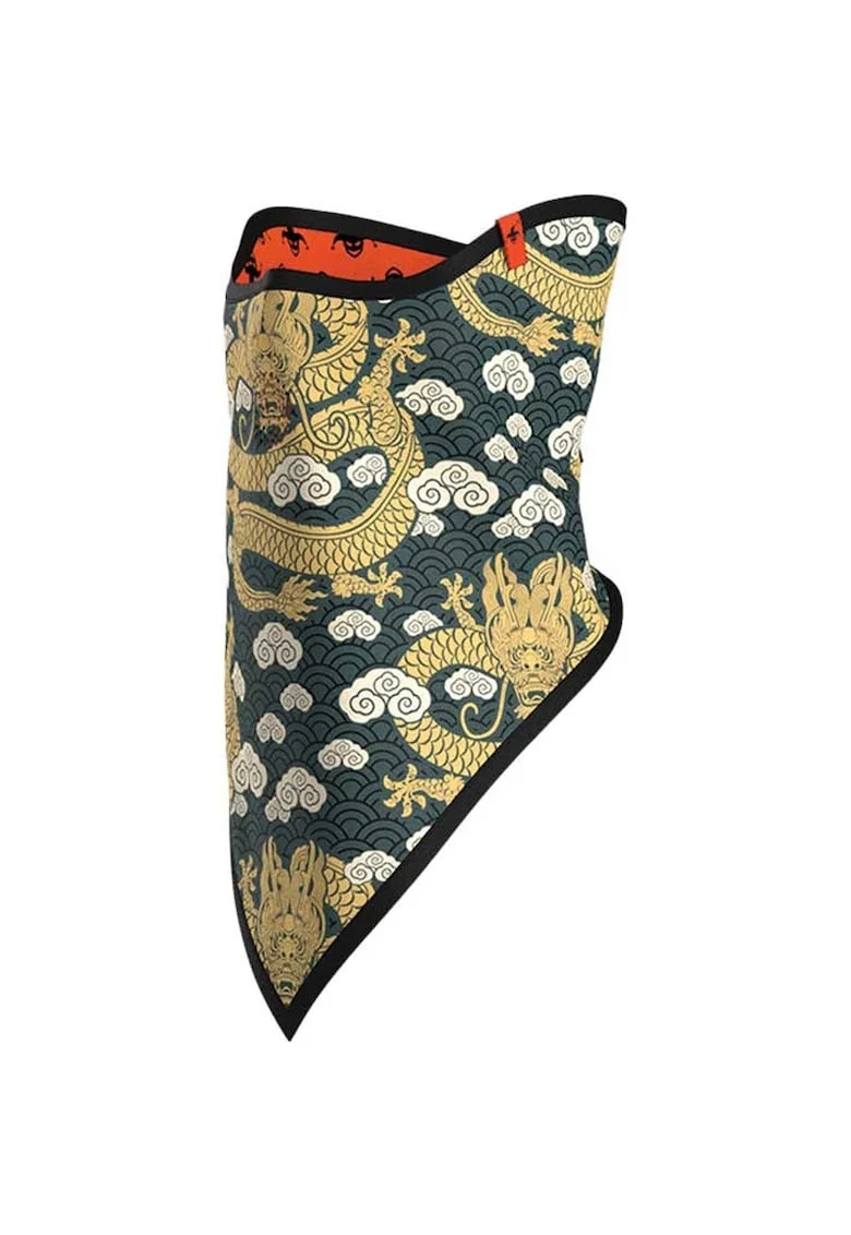 Triangle Face Mask Print, Auriu/Multicolor