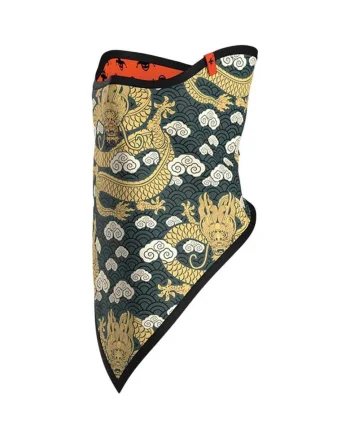Triangle Face Mask Print, Auriu/Multicolor