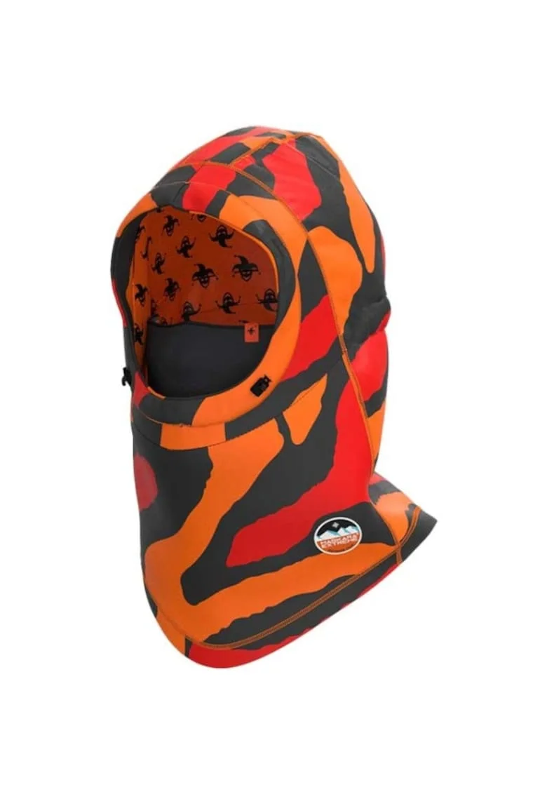 Arctic Balaclava Print, Negru/Portocaliu