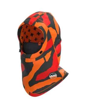 Arctic Balaclava Print, Negru/Portocaliu