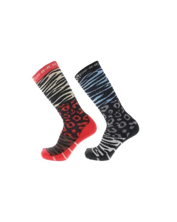 Set de Sosete  Ski Socks Animal Print 2 perechi, Rosu