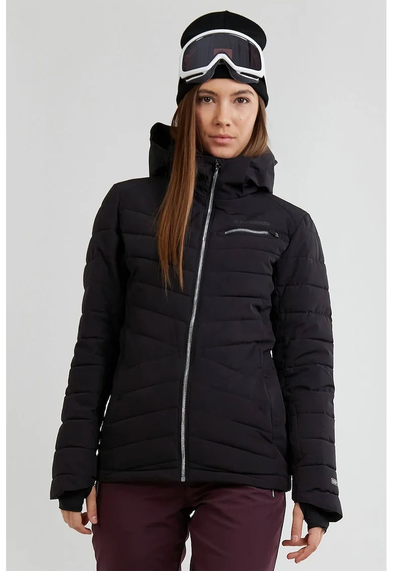 Geaca cu vatelina pentru ski Punch, Negru