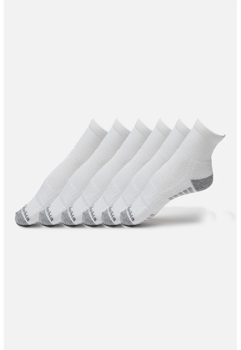 Set de sosete unisex pentru drumetii Fashion - 6 perechi, Alb/Verde