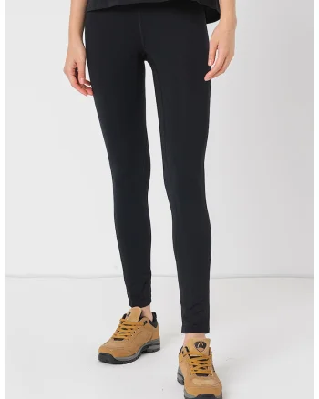 Colanti termici din material elastic, adecvati pentru sporturile de iarna Midweight, Negru stins