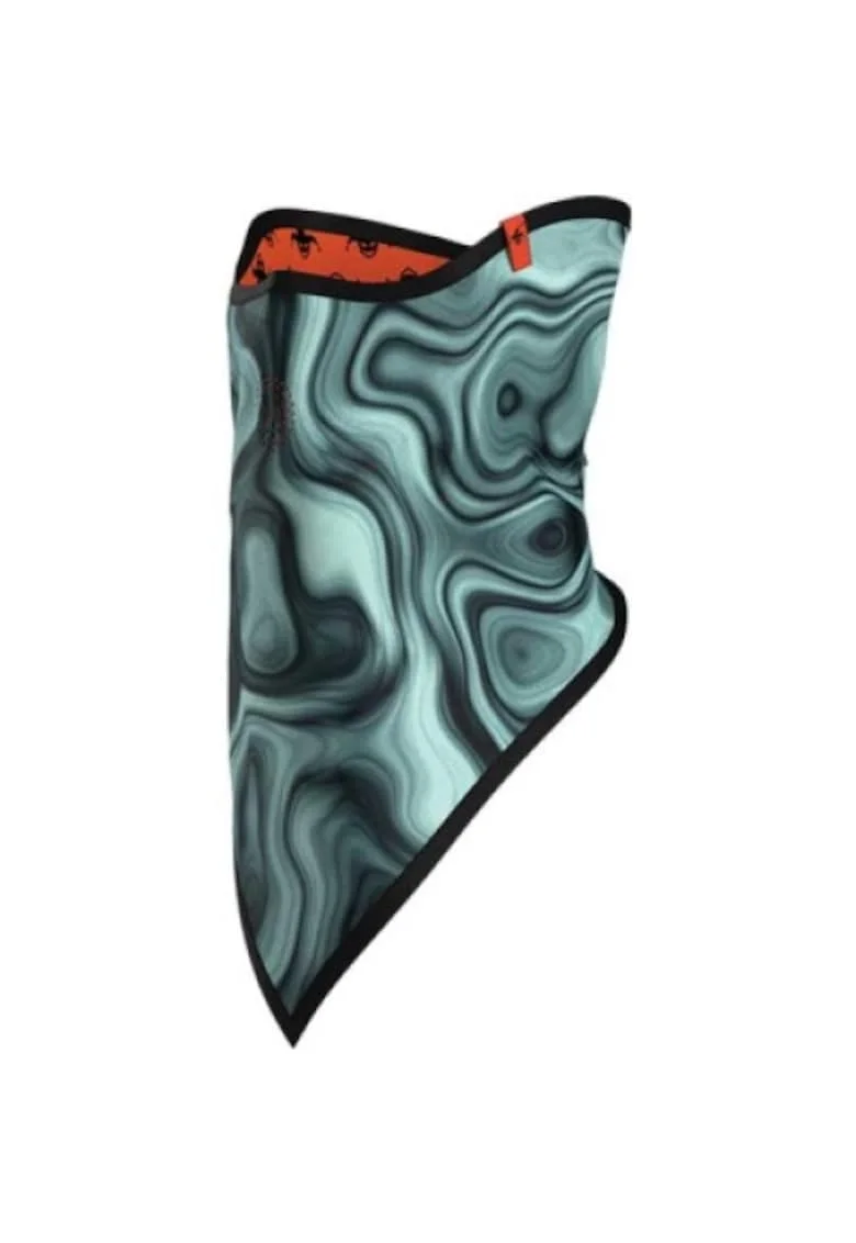 Triangle Face Mask Print, Negru/Gri