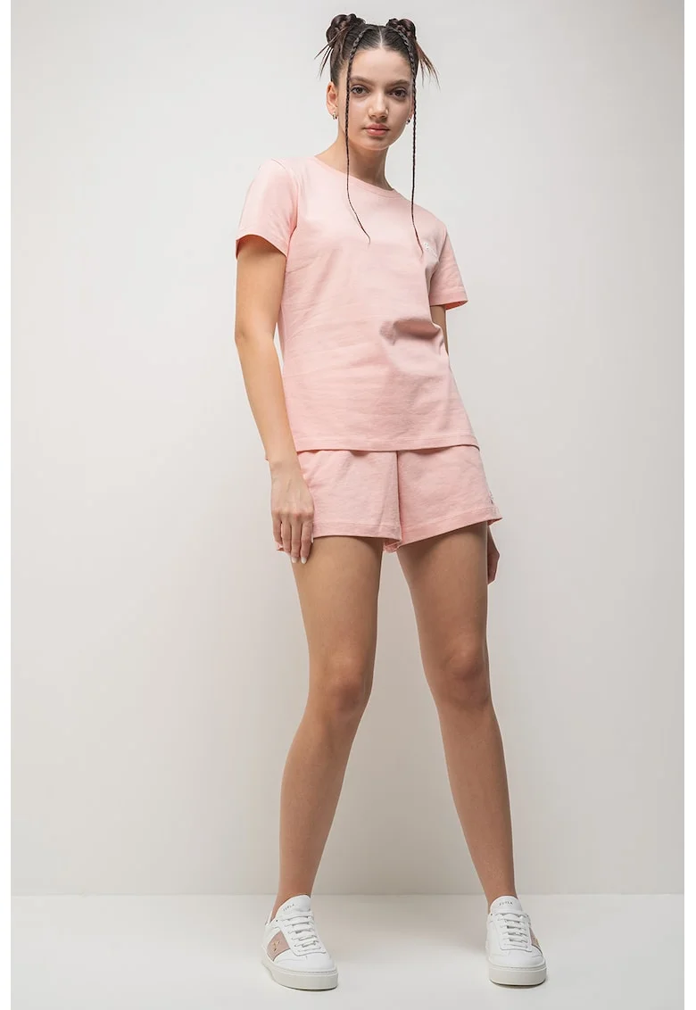 Tricou lejer din bumbac, Roz deschis