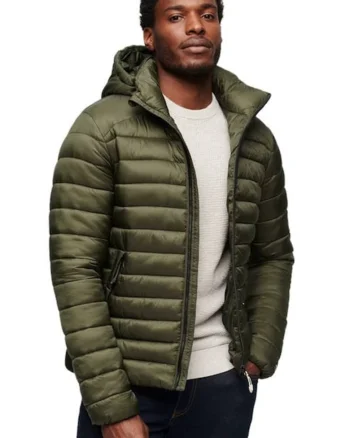 Geaca barbati Superdry Fuji Puffer M5011821A, Kaki
