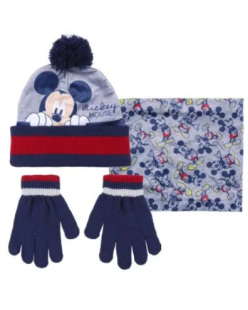 Set caciula-fular-manusi  Masura unica Albastru