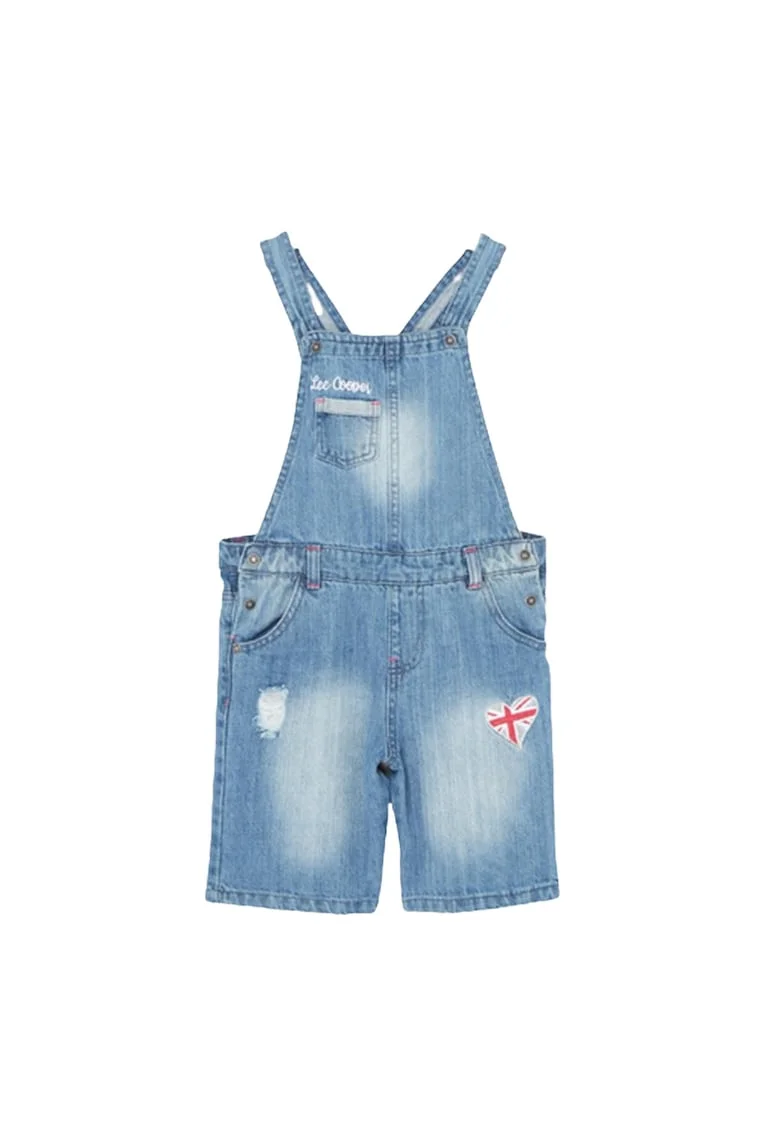 Salopeta jeans fete, 6498, Albastru