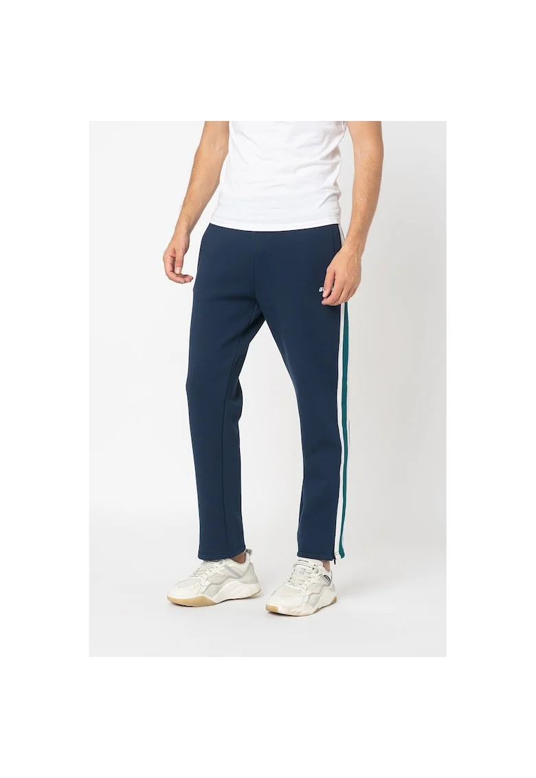 Pantaloni sport  cu slituri cu fermoar 9686, Bleumarin