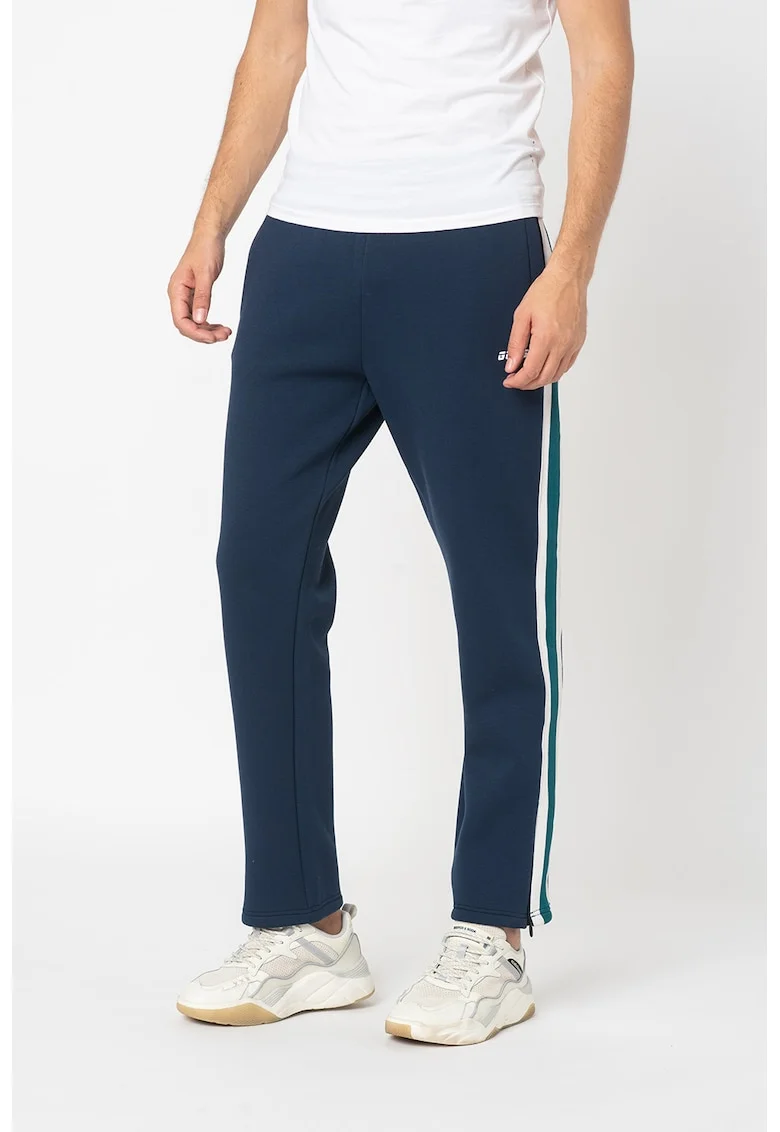 Pantaloni sport cu slituri cu fermoar, Bleumarin