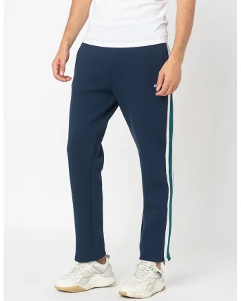 Pantaloni sport cu slituri cu fermoar, Bleumarin