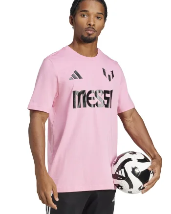 Tricou pentru fotbal Messi, Negru/Roz deschis