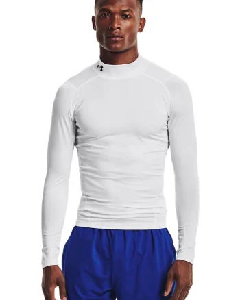 Bluza de compresie pentru fitness, Alb optic