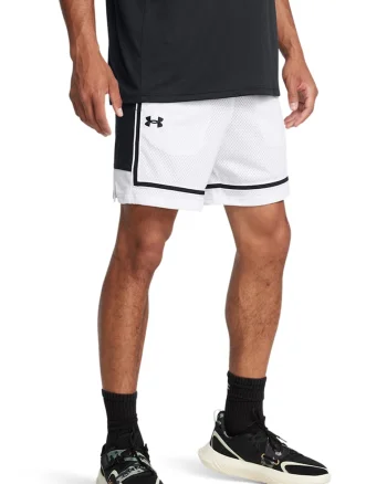 Pantaloni scurti cu snur, pentru baschet Baseline, Negru/Alb optic