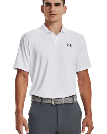 Tricou polo pentru golf Performance 3.0, Alb