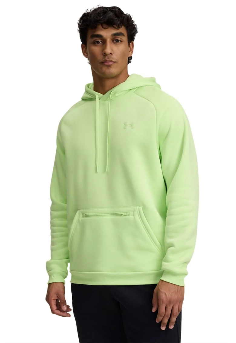 Hanorac cu captuseala din fleece, pentru fitness Armour, Verde electric