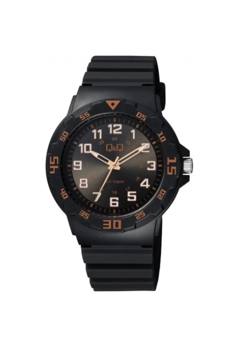 Ceas barbatesc,  VR18J014Y, Cauciu/Plastic, Quartz, 42 mm, 10 atm, Negru
