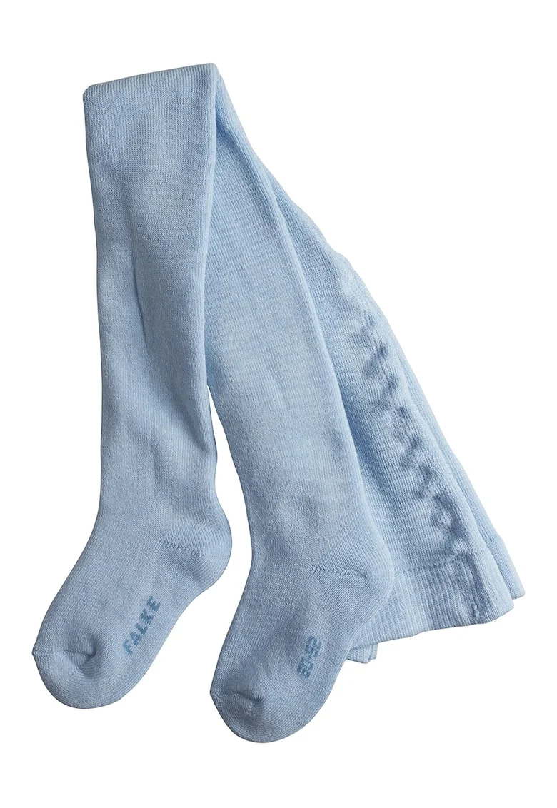 Dres din amestec de bumbac cu captuseala din plus, Albastru pastel