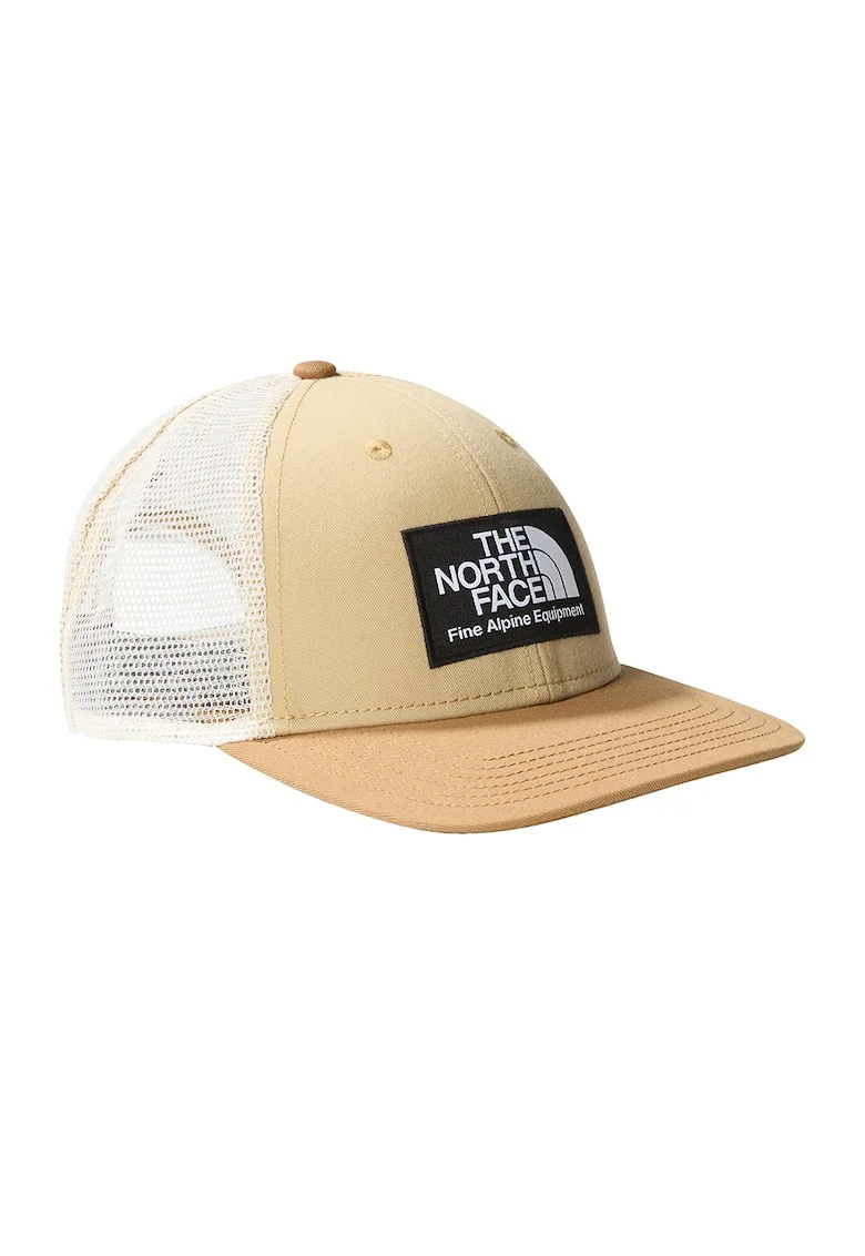 Sapca trucker cu logo pentru drumetii, Alb/Bej