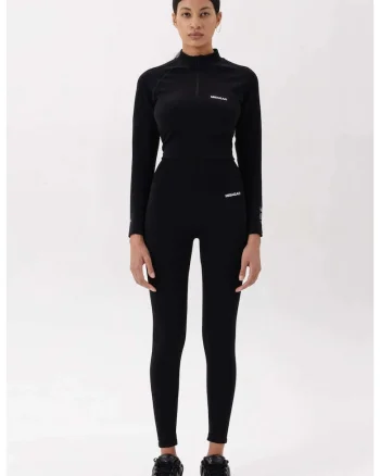Colanti pentru fitness cu talie inalta, fara cusaturi, Negru