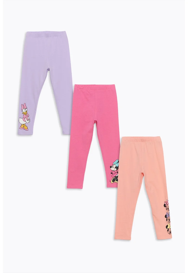 Set de colanti - 3 Perechi, Fucsia/Piersica/Lila