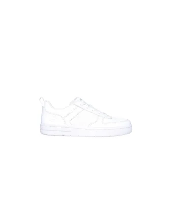 Pantofi sport din piele ecologica Smooth Street, Alb