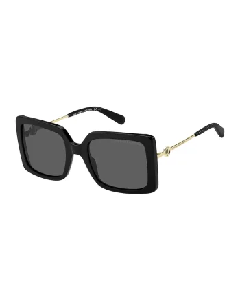 Ochelari de soare patrati cu lentile in degrade, Auriu/Negru