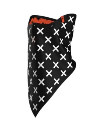 Triangle Face Mask Print, Negru | Alb