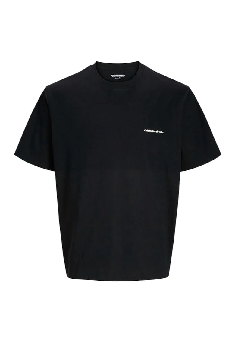 Tricou JACK &JONES Paros Abstract Backprint 40905, Negru