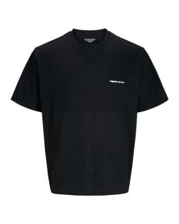 Tricou JACK &JONES Paros Abstract Backprint 40905, Negru