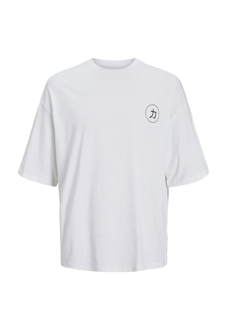 Tricou JACK &JONES Dragon Back Print 40885, Alb