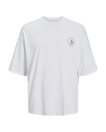 Tricou JACK &JONES Dragon Back Print 40885, Alb