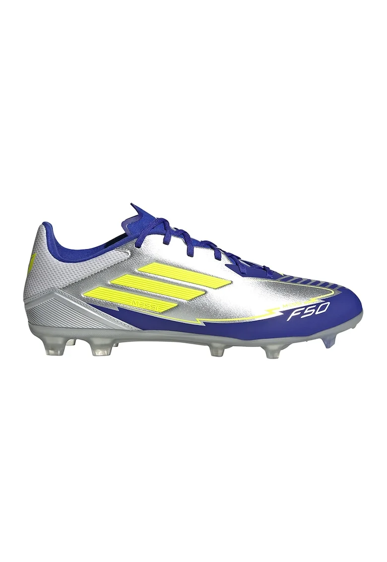 Pantofi pentru fotbal F50 League Messi, Albastru royal/Argintiu