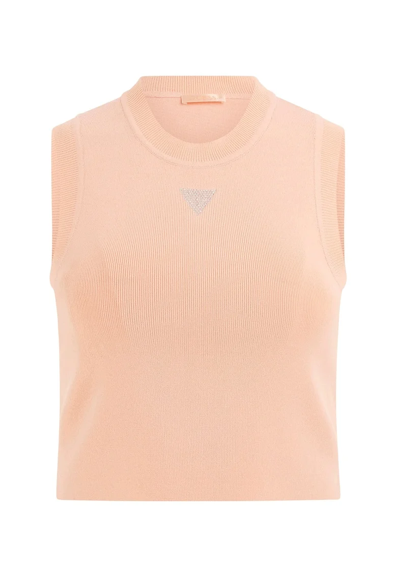 Top crop cu logo discret, Piersica