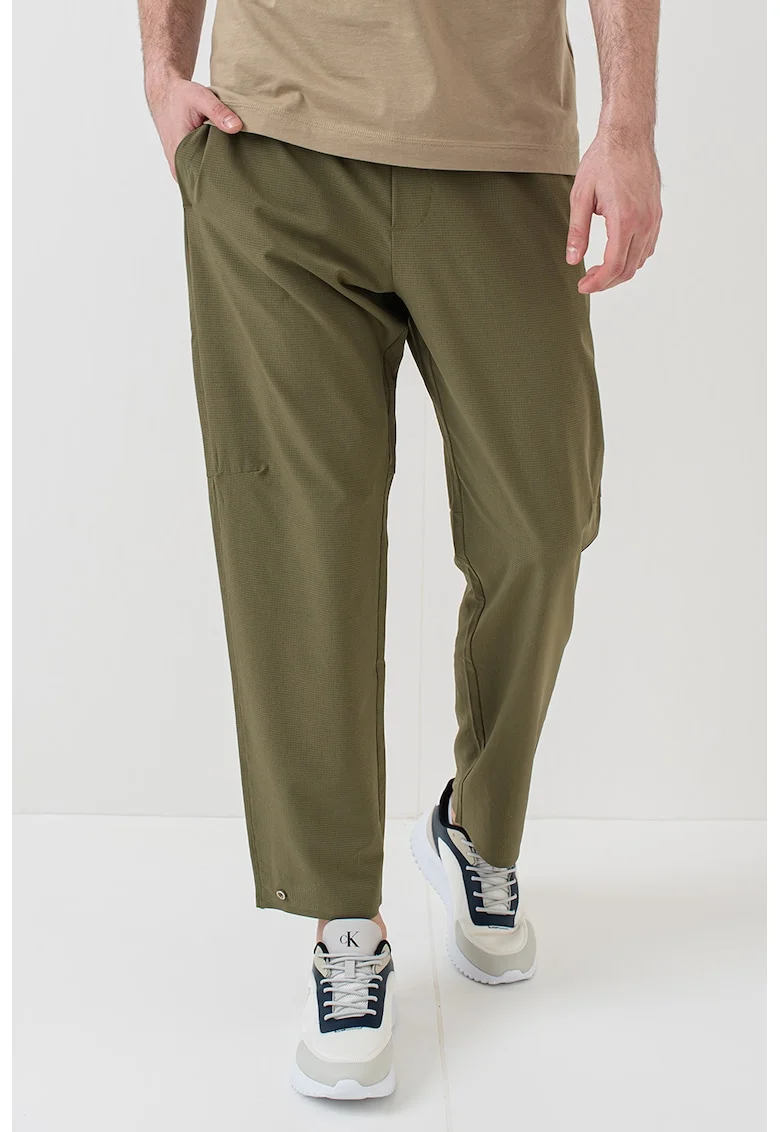 Pantaloni cu banda elastica in talie, pentru antrenament, Verde feriga