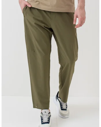 Pantaloni cu banda elastica in talie, pentru antrenament, Verde feriga