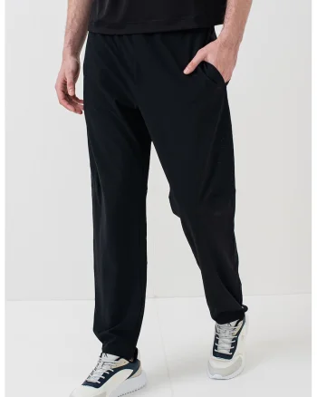 Pantaloni cu banda elastica in talie, pentru antrenament, Negru