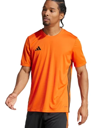 Tricou slim-fit pentru fotbal Tabela 23, Negru/Portocaliu stins