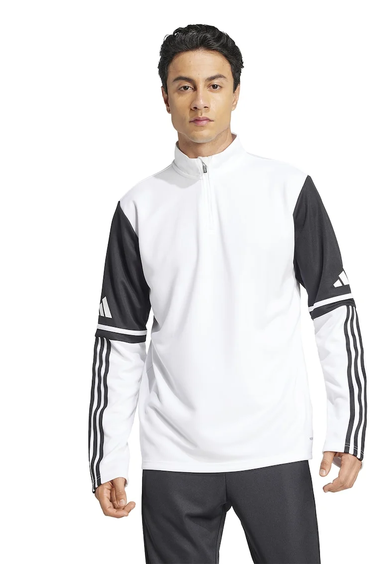 Bluza de trening cu fenta cu fermoar, pentru fotbal Squatra 25, Alb/Negru