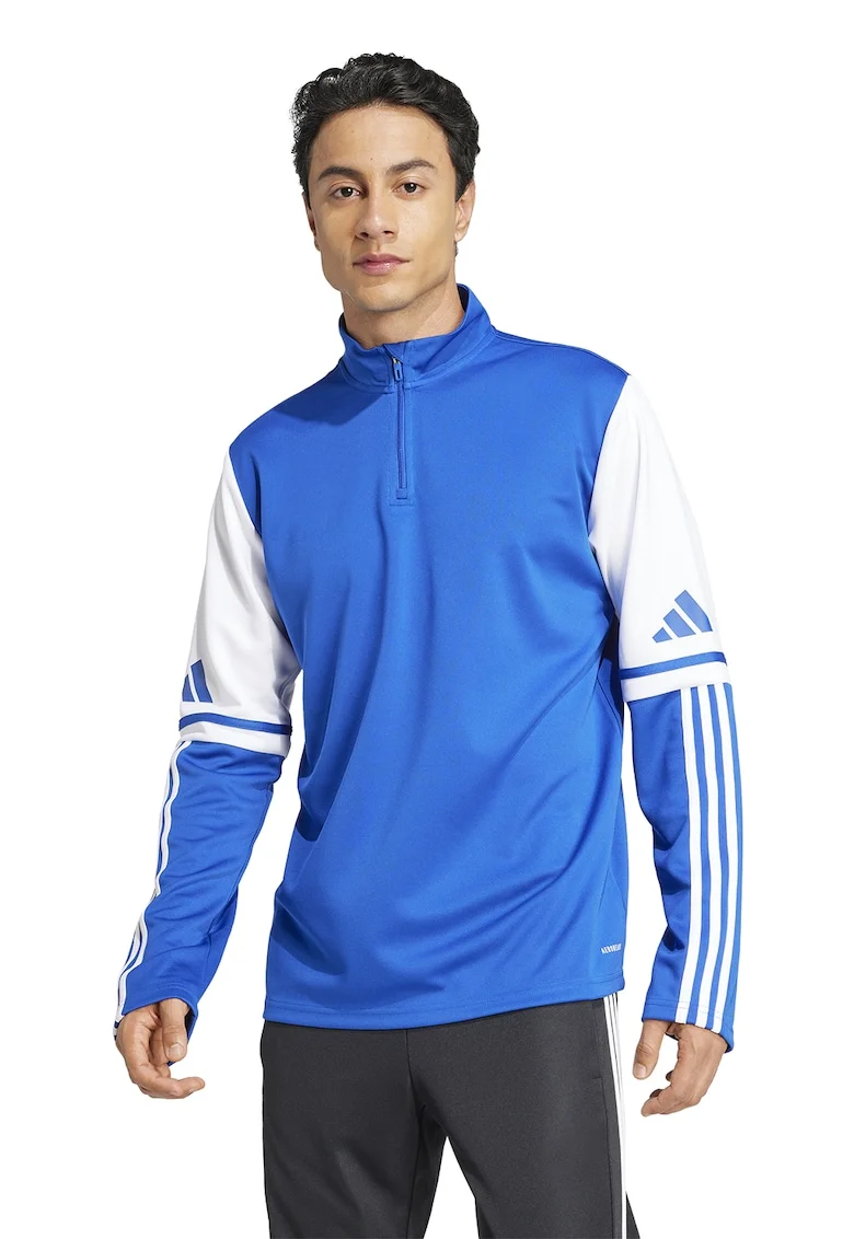 Bluza de trening cu fenta cu fermoar, pentru fotbal Squatra 25, Alb/Albastru royal