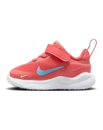 Revolution 7 Pantofi cu velcro, pentru alergare, Roz somon/Albastru deschis