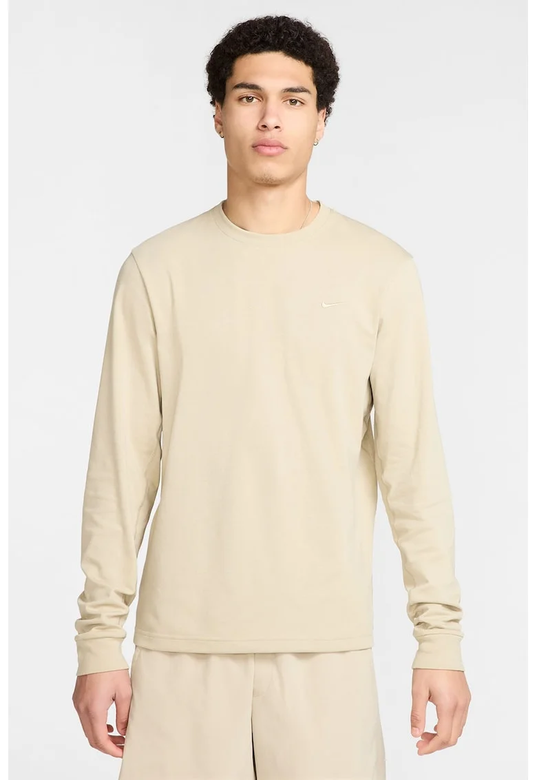 Bluza de trening cu logo brodat pentru antrenament, Bej deschis