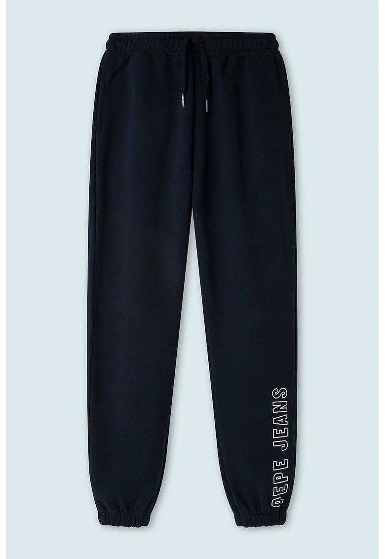 Pantaloni sport cu imprimeu logo Babette, Bleumarin