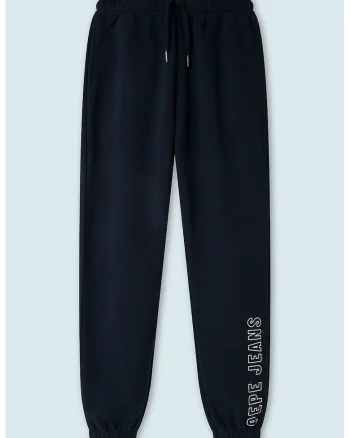 Pantaloni sport cu imprimeu logo Babette, Bleumarin