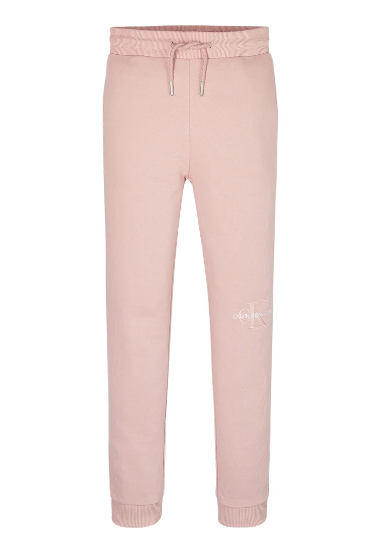 Pantaloni sport de bumbac organic cu broderie logo, Roz